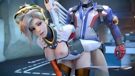 Cartoon Hot Mercy Is Used As A Sex Slave