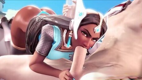 Overwatch Heroes With Big Round Booty Sucking A Huge Th