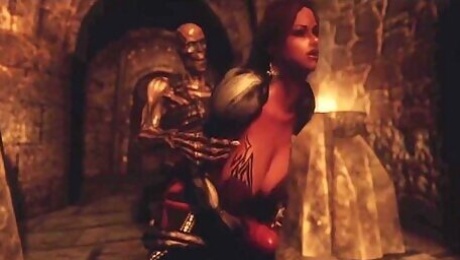 Beautiful Dickgirl Gives Herself To A Monster In The Castle, Skyrim Porn Cartoon