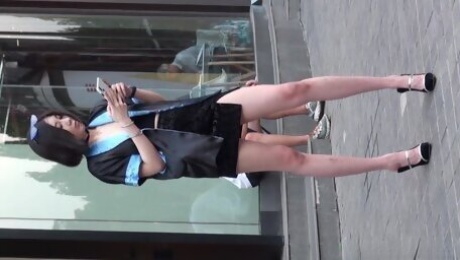 Chinese Girl Caught on the Street