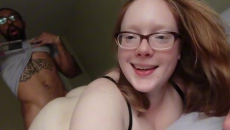 Chunky White Slut Receives BBC in a doggystyle