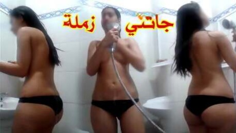 Moroccan woman having sex in the bathroom