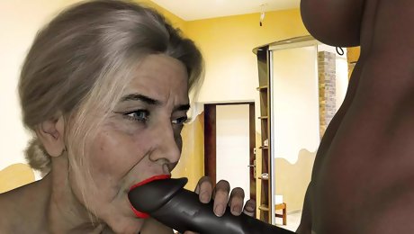 Granny loves futanari girl