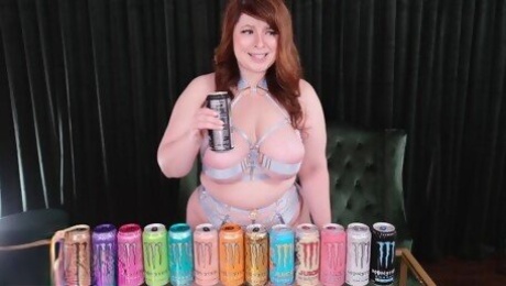 Curvy Cutie Bea York Taste Tests 16 Cans of Monster and Ranks Each