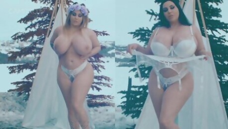 Horny busty MILFs incredible xxx scene